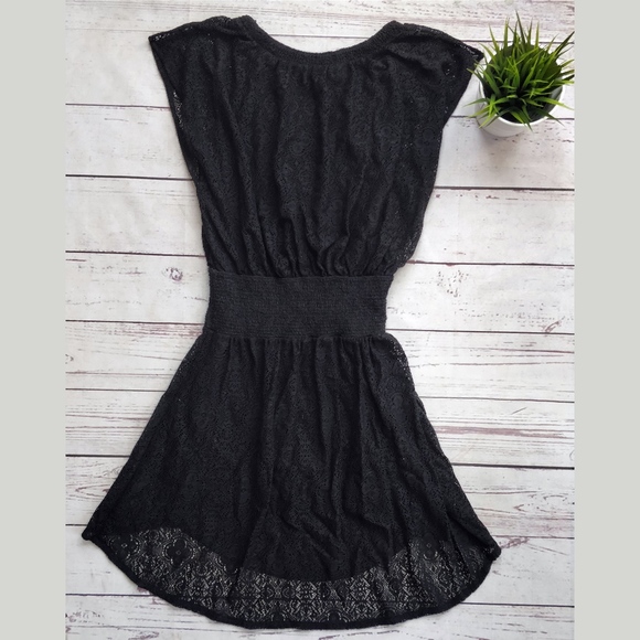 ANTHROPOLOGIE Leifnotes Black Lace Hi-Lo Dress, S - Picture 3 of 7